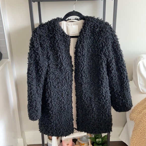 Wilfred black teddy jacket - Picture 1 of 3